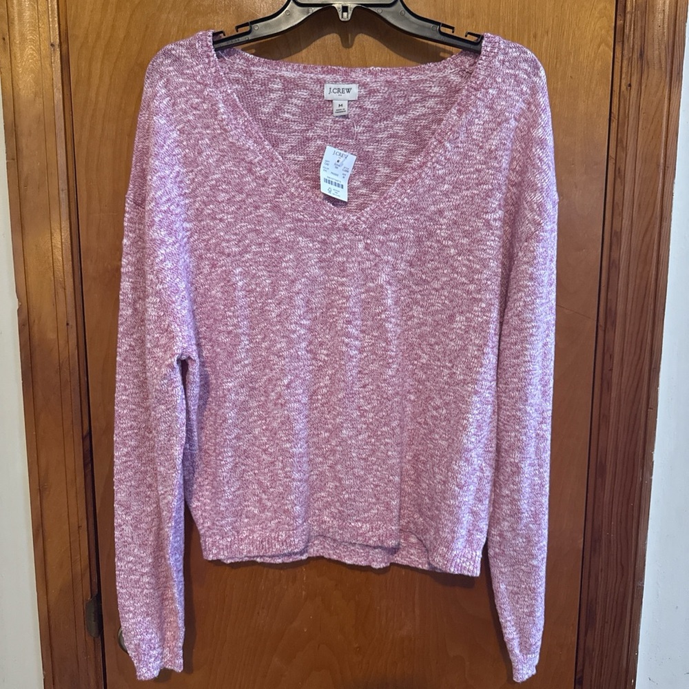 J. Crew Heathered Pink Long Sleeve Top